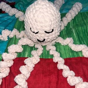 Handmade light pink crochet octopus stuffed animal